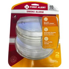 1042409 First Alarm 029054020512 Two Pack Photoelectric Smoke Detectors New In Box