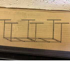Gr48f-b Fleximounts Overhead Garage Storage Rack Without Decking 4ftx8ft Black