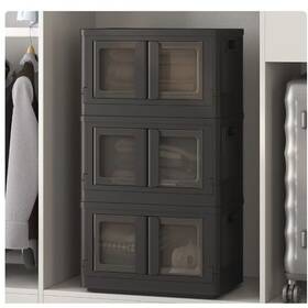 St7-bs3 Flexispots Fleximounts 8.4 Gallon Storage Bins Double Door Foldable 3 Pcs Black