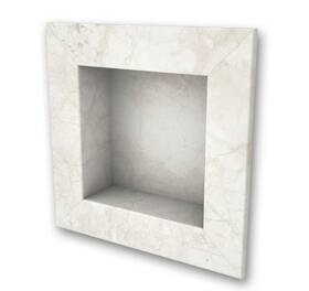 Flxrsc1717bc Flexstone 17 Inch X Square Recessed Shampoo Caddy In Botticino Cream
