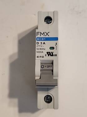 4d-1p-d3 Fmx Mcb1 Circuit Breaker 3amp 1 Pole 277/v 50/60hz Free Shipping