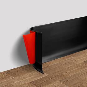 Fonuno 100 Tijaioxian 30.5m Black Vinyl Wall Base Baseboard Molding Trim 4 Inch Flexible Self 4in X 100ft Black