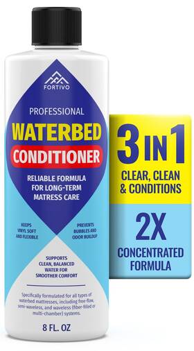 Fortivo Ftv-wbc-01 Waterbed Conditioner Concentrated Formula For Routine Full Xl White 8 Oz