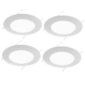 Four Bros Lighting 655295392288 6 Inch Recessed Ceiling Shower Trim With Frosted Pack Of 4 White