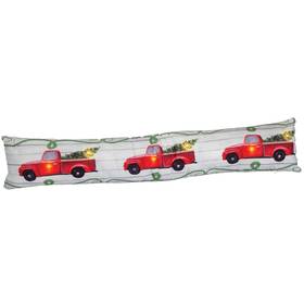 6811dk Fox Valley Traders Red Truck Lighted Door Draft Blocker