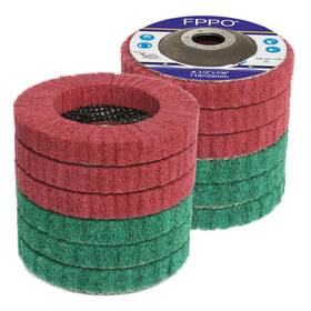 Lsbjb11512 Fppo 12pcs 4.5 Inch X 7/8 Nylon Fiber Flap Disc Polishing Grinding Wheel Scouring Pad