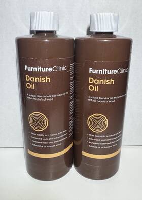 Woodoil250 Furniture Clinic Set Of 2 Danish Oil. 17 Fl Oz. Wood Enhancement