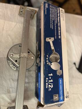 398-995 Garvin Ceiling Fan Support Box With Brace Kit 1-1/2 In 4 Wide