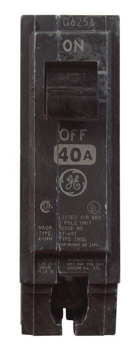 Thql1140a Ge Q-line 40a Single Pole Standard Circuit Breaker