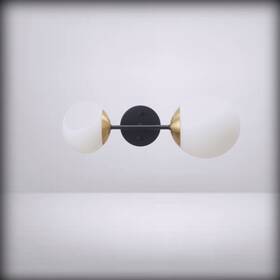 52079 Globe Electric Celestia 2-light Wall Sconce Matte Blac Black