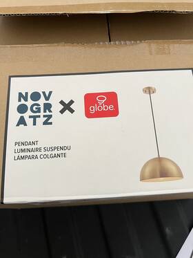 65826 Globe Electric Novogratz X Hazel 1-light Pendant Lighting Matte Brass