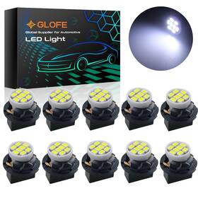 Glofe 736961442459 White T10 194 168 Led Instrument Panel Gauge Cluster Dashboard Lights Bulbs W