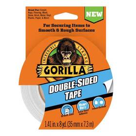 100925 Gorilla Glue Film Tape Gray 8 Yd L 1-3/8 In W