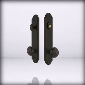 839845 Grandeur Hardware - Arc Tall Plate Complet Timeless Bronze 2.375 Backse
