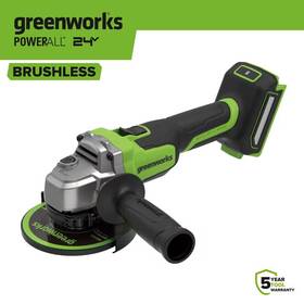 Greenworks Ag370a3 24v 4-1/2 Inch Angle Grinder With Handle And Guards