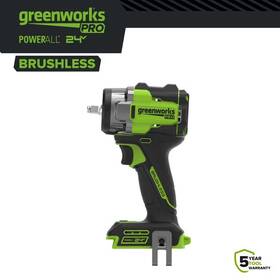 Greenworks P262 Pro 24v 400 Ft-lb Breakaway Torque 3/8 Inch Impact Wrench Tool Only Iw5370a1