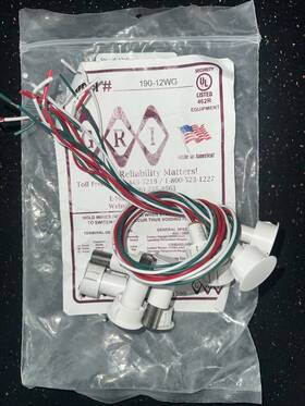 190-12wg-wsteel Gri 190-12wg-w-ind Lot Of 5 Door Recessed Switch Set 3/4 Inch Gap Open/closed Spdt