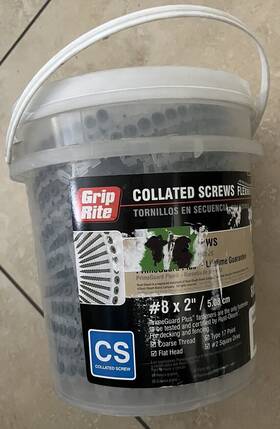 Pgp200cbk Grip Tite Rite Flexible Strip Collated Exterior Screws-deck Fence #8 X 3 Inch 750 Ct