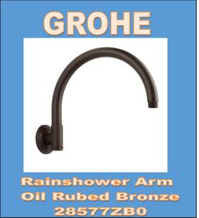 28383zb0 Grohe Rainshower 10 Inch Retro Shower Arm Oil Rubbed Bronze