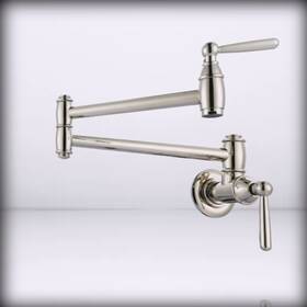 2314900sn Guangzhoushibenhaoweiyuyouxiangongsi Pot Filler - Faucet Polished Nickel For Arcora Modern Wall Mount