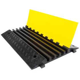 Guardian 711181347890 5-channel Rubber Cable Protector Ramp For 1.25 Inch Dia Cables