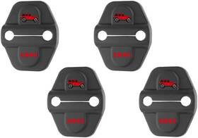 Guiilan 744759928283 Car Door Lock Decoration Protector Latches Cover Compitable With 2018-2025 Jeep