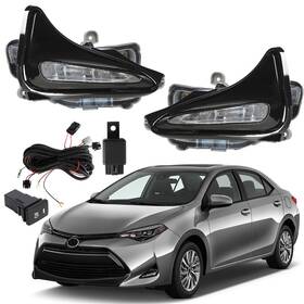 Dy-9769590-745146-gx Gxywady Pair Of Daytime Running Lamps Fog Lights Replacement For Corolla L Le