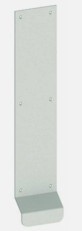 052518 Hager 120l 3-1/2 Inch X 16 Push Plate With Lip Pull Satin Stainless Steel Finish