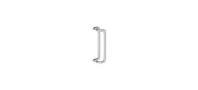 095347 Hager 24q Round Back-to-back Push Pull Set L18 Inch D1-1/4 Satin Aluminum