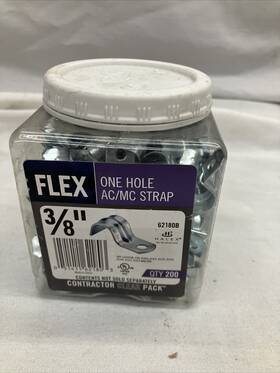 62180b Halex Flexible Metal Conduit 1-hole Straps 3/8 Inch 200 Count