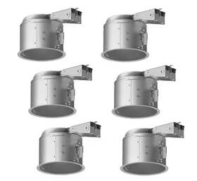 Halo 080083737499 E26 Series 6 Inch Aluminum Shallow Remodel Ic Air-tite Recessed Housing-6-pack