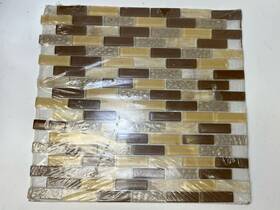 Hampton Bay 954535700109 Mosaic Tiles 12 X 12.75 Sheet 217 122 Algiers Honey Backsplash New