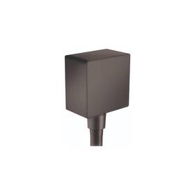 26455341 Hansgrohe Square With Check Valves Upgrade 3-inch Brushed Black Chrome 26455