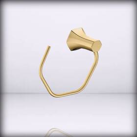 4836250 Hansgrohe -towel - For Ring 8-inch Transitional Holder In Brushed Gold Optic 04