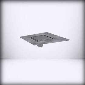 56134801 Hansgrohe Raindrain - Brilliance Square Tileable Sh Brushed Stainless St