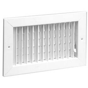 075002 Hart & Cooley 8 Inch X 4 821 White Steel Register Vertical Fins By And