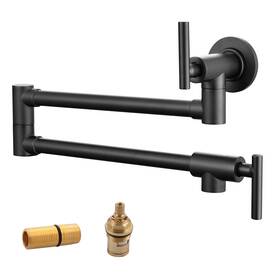 Hv2202b Havin Upside Down Design Pot Filler Black Color Wall Mount Faucet