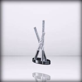 Hbl2617 Ore International - 14.5 In Carina For Modern 3 Acrylic Upright Leg S