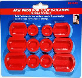 Hft 792363919524 Jaw Pads For 3 4 6 Inch C-clamps 2 Pair Of Each