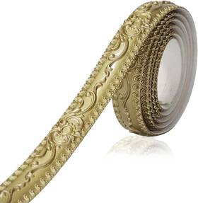 Pvczs-003 Hfyzz Flexible Molding Trim Self 1.42 Inch Width X 16.4 Feet Length Gold