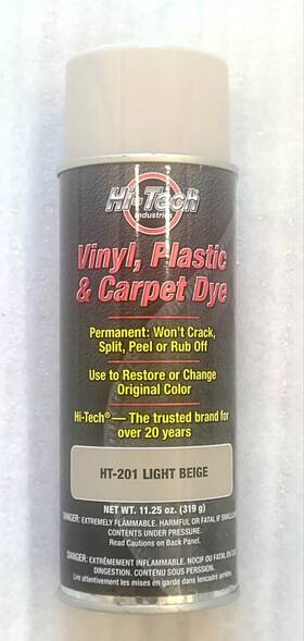 Ht-201 Hi-tech Industries Vinyl Plastic And Carpet Dye Light Beige 11.25 Oz 319g