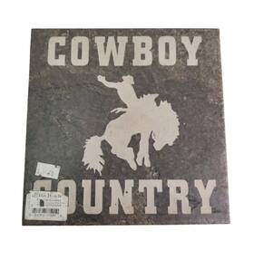 Msw7501 His Hands Etched Cowboy Country With A On Horse Accent Tile 7.5 X