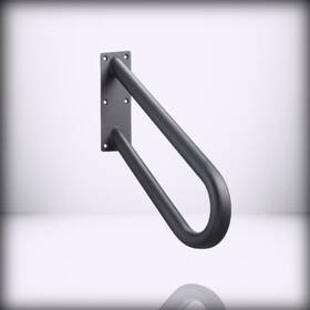 Wm-18-b Hold-tight Handrails - Steel Wall Mount Handrail Heavy Duty Sta Black 18 Inc