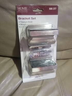 906377 Home Decorators Collection 2.7 Inch H X W 2.1 D Titanium Finish Shelf Bracket