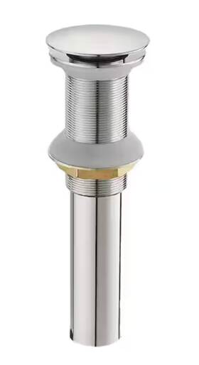 H25210046 Homemystique Bathroom Sink Pop-up Drain Without Overflow In Polished Chrome