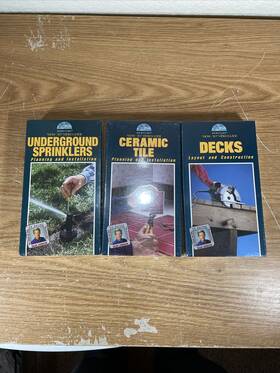 Hometime 014841020035 3 How-to Building Vhs Videos Guide Underground Sprinklers Ceramic Tile Decks