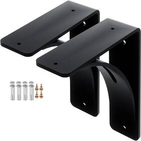 Homishare 769282556819 2pcs Heavy Duty Shelf Brackets 7 X 6 2 Inch Steel 450lbs Load Capacit