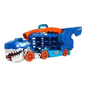 Hot Wheels 194735140022 City Ultimate Hauler Transforms Into Stomping T-rex With Race Tra