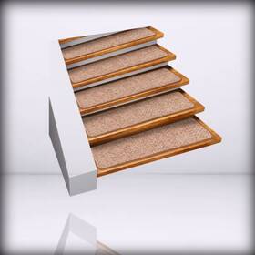 House Home And More 764842993806 Set Of 15 Skid-resistant Carpe Praline Brown 8 Inch X 30