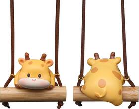 Huixiaer 313091391347 Giraffe Car Mirror Hanging Accessories Cute Decor For Women Girl Orname